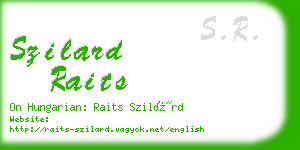 szilard raits business card